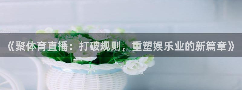 飞速直播足球：《聚体育直播：打破规则，重塑娱乐业的新篇章》
